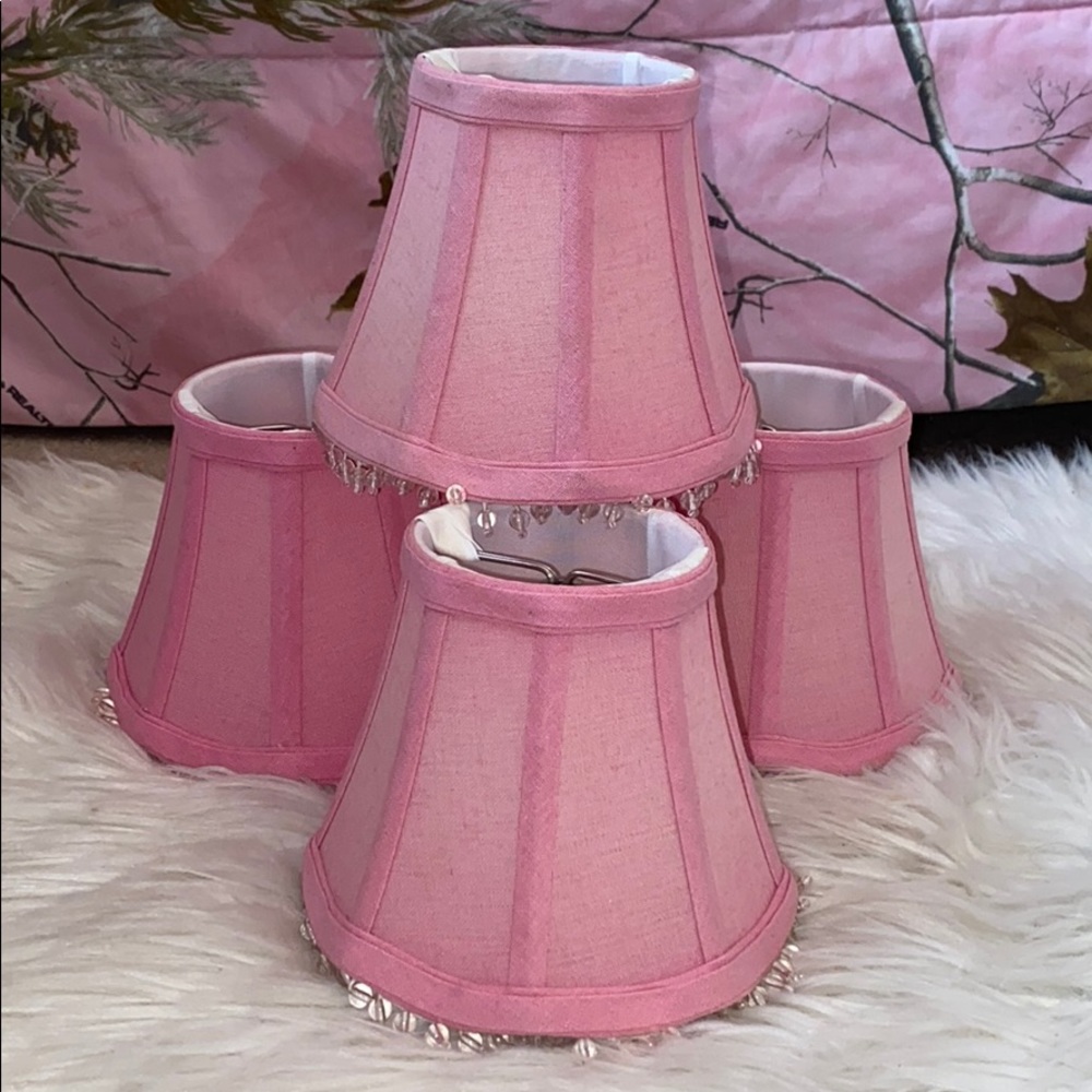 Set of 4 pottery barn ceiling fan lamp shades